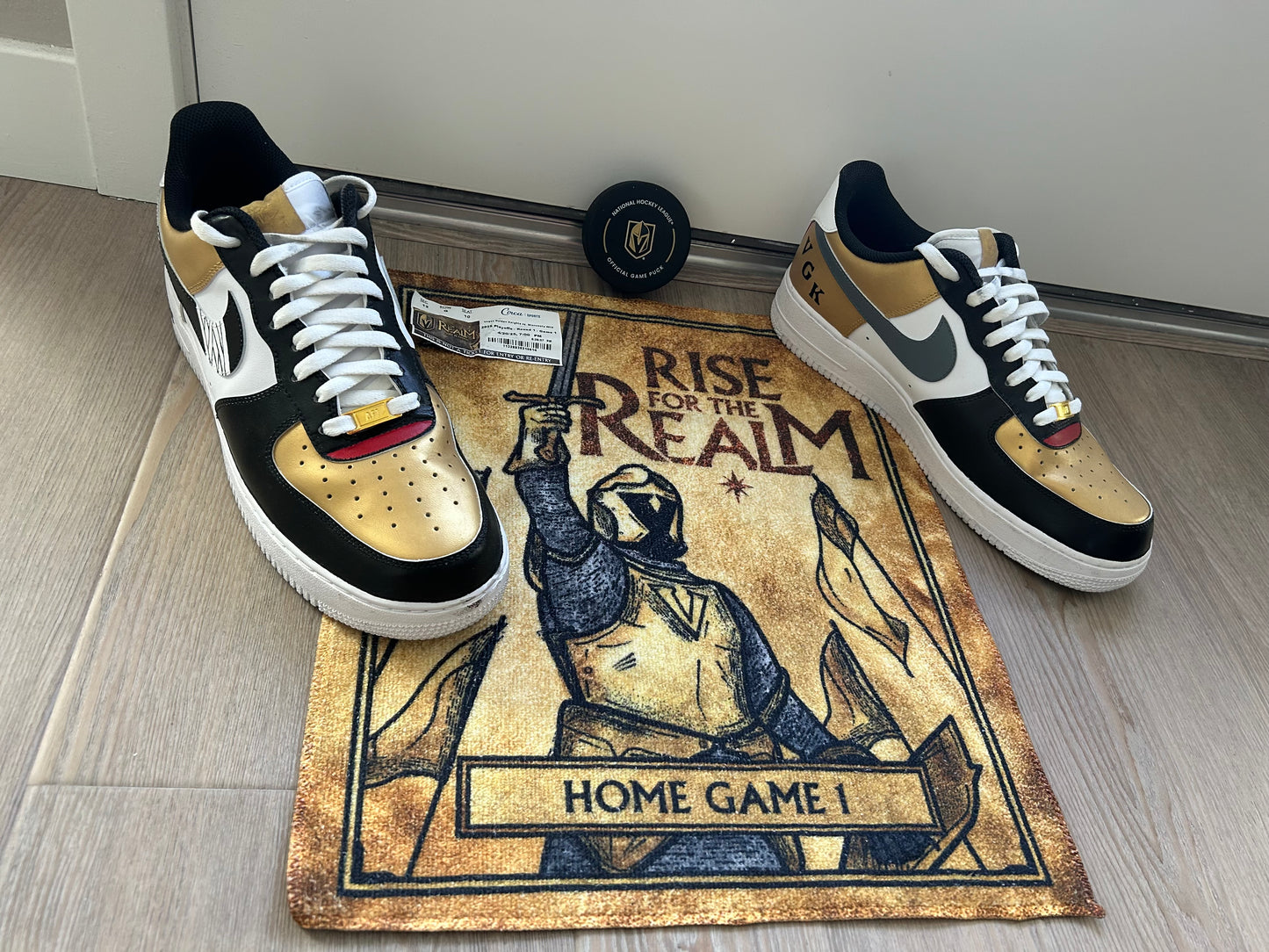 Custom Nike Air Force 1 “ VEGAS GOLDEN KNIGHTS “