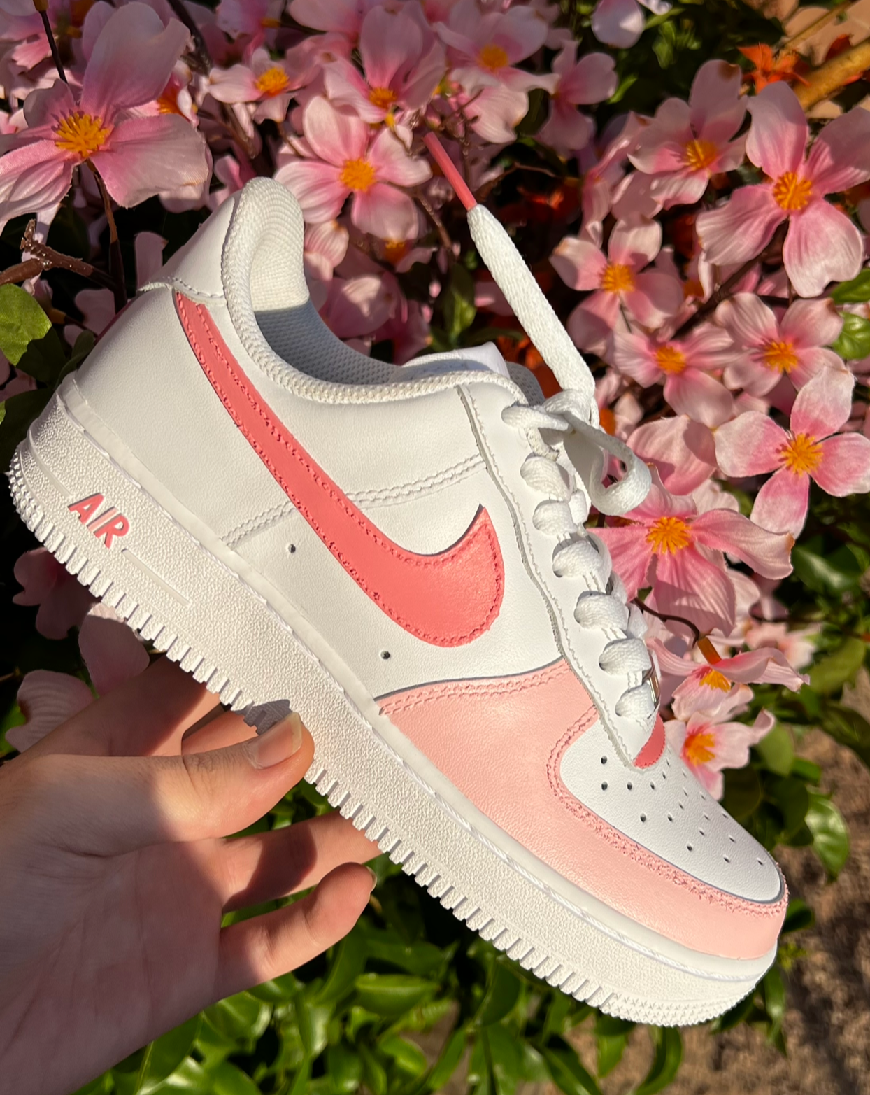 Custom Pink Floral Air Force Ones! 