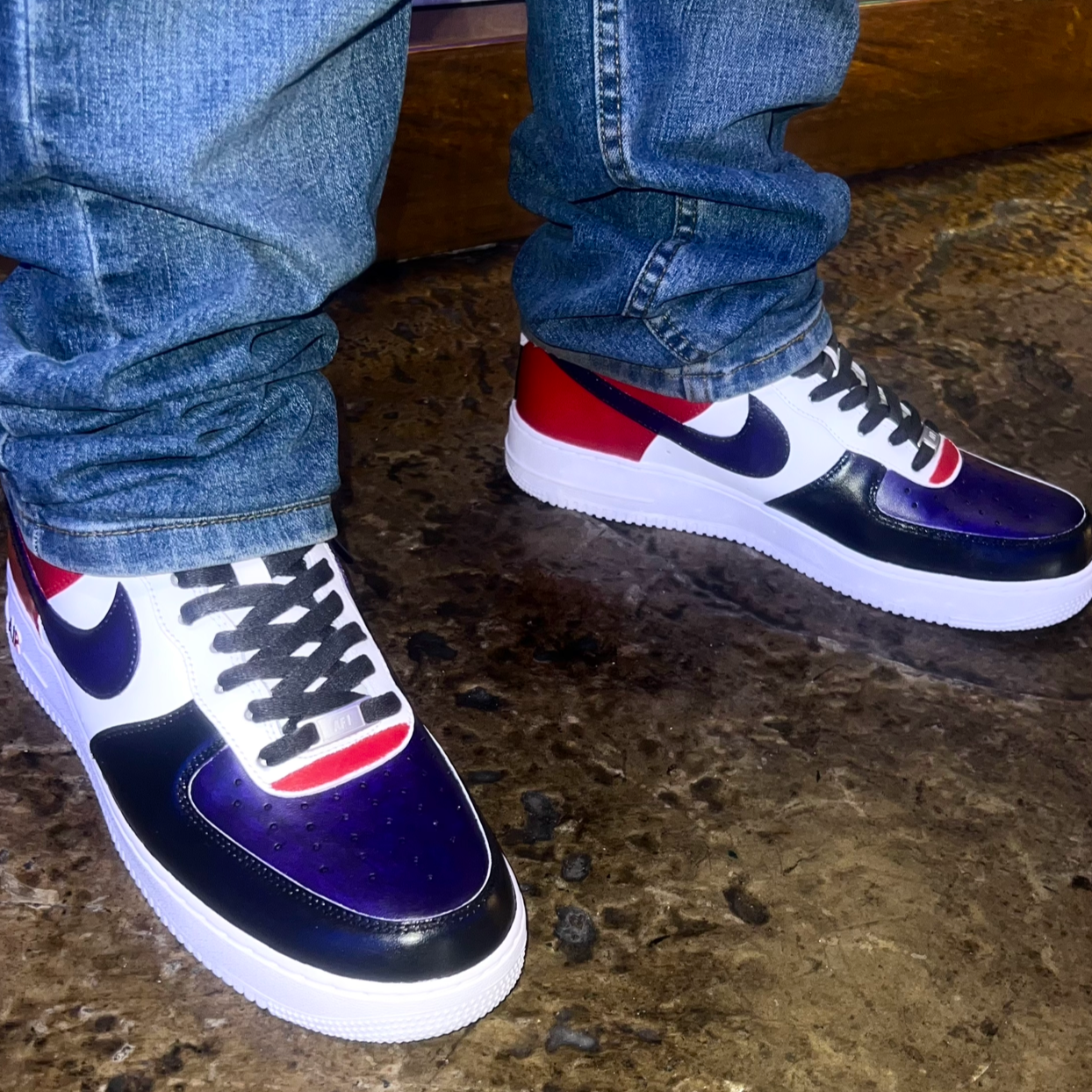 Custom Nike Air Force 1 “ GRAPEFRUIT “