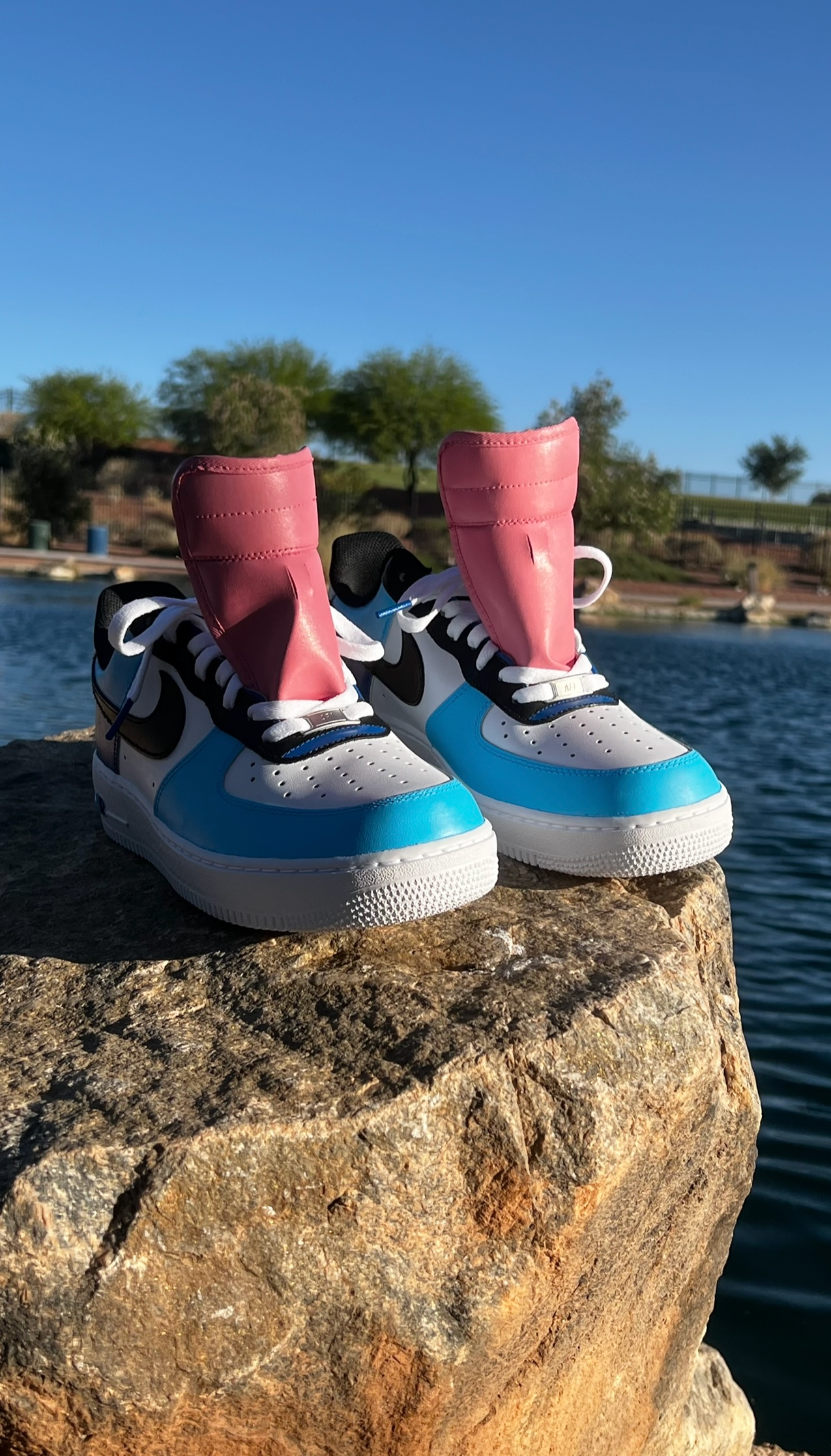 Custom Nike Air Force 1 “ PARKWAY WATERS “