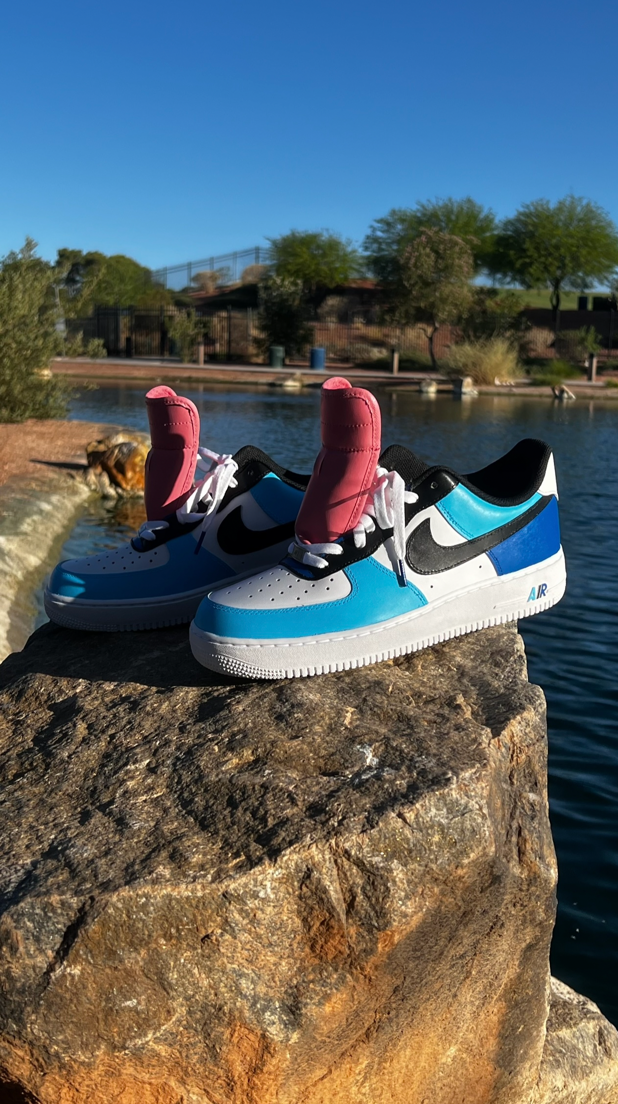 Custom Nike Air Force 1 “ PARKWAY WATERS “