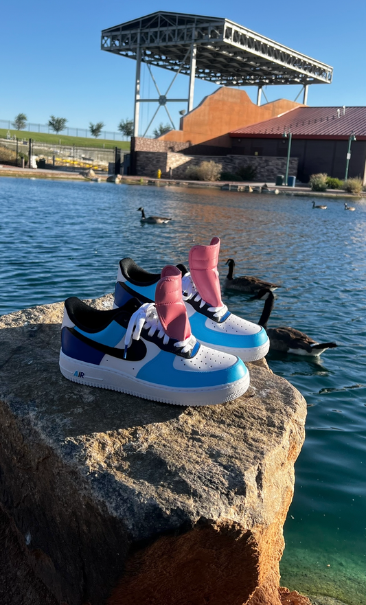 Custom Nike Air Force 1 “ PARKWAY WATERS “