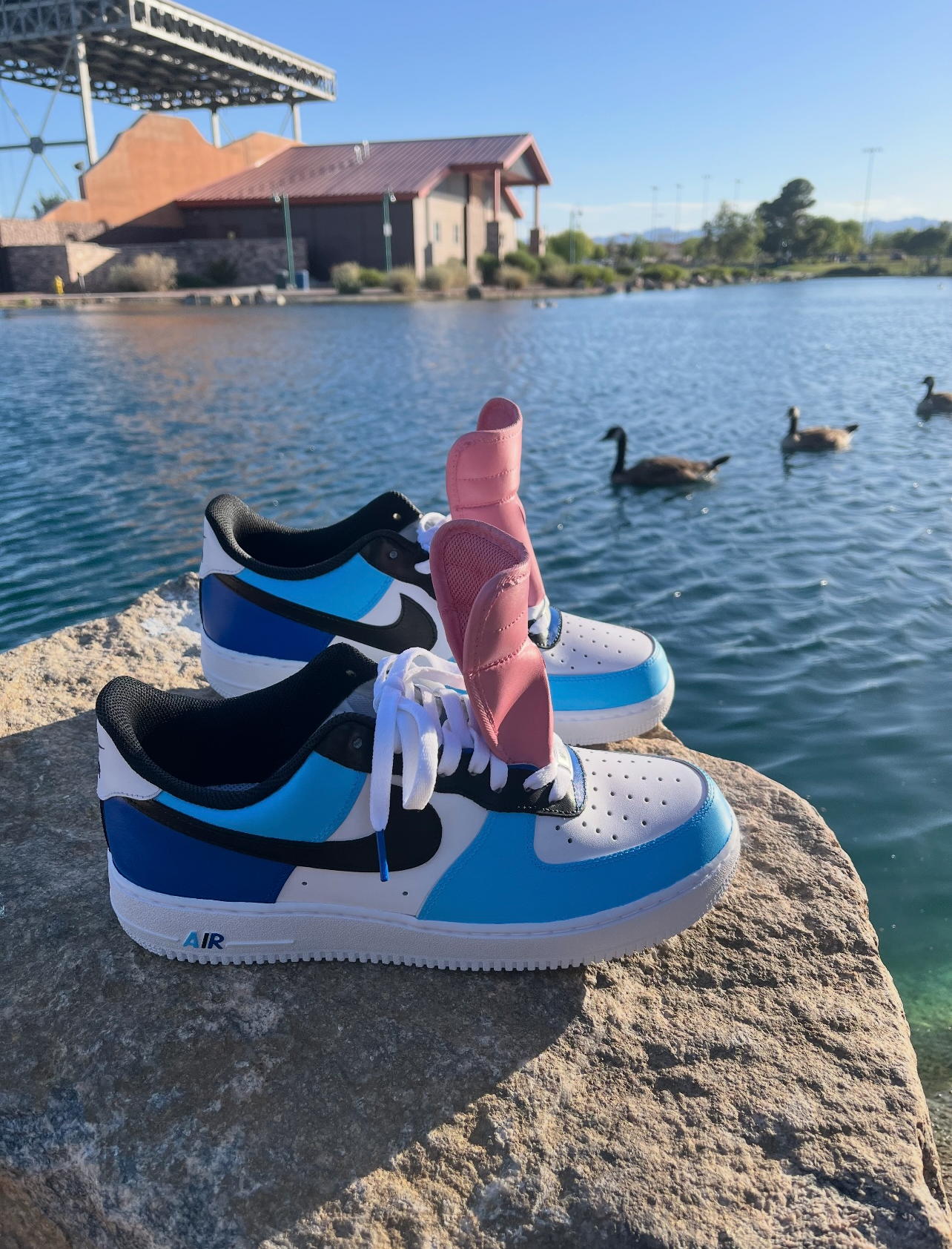 Custom Nike Air Force 1 “ PARKWAY WATERS “