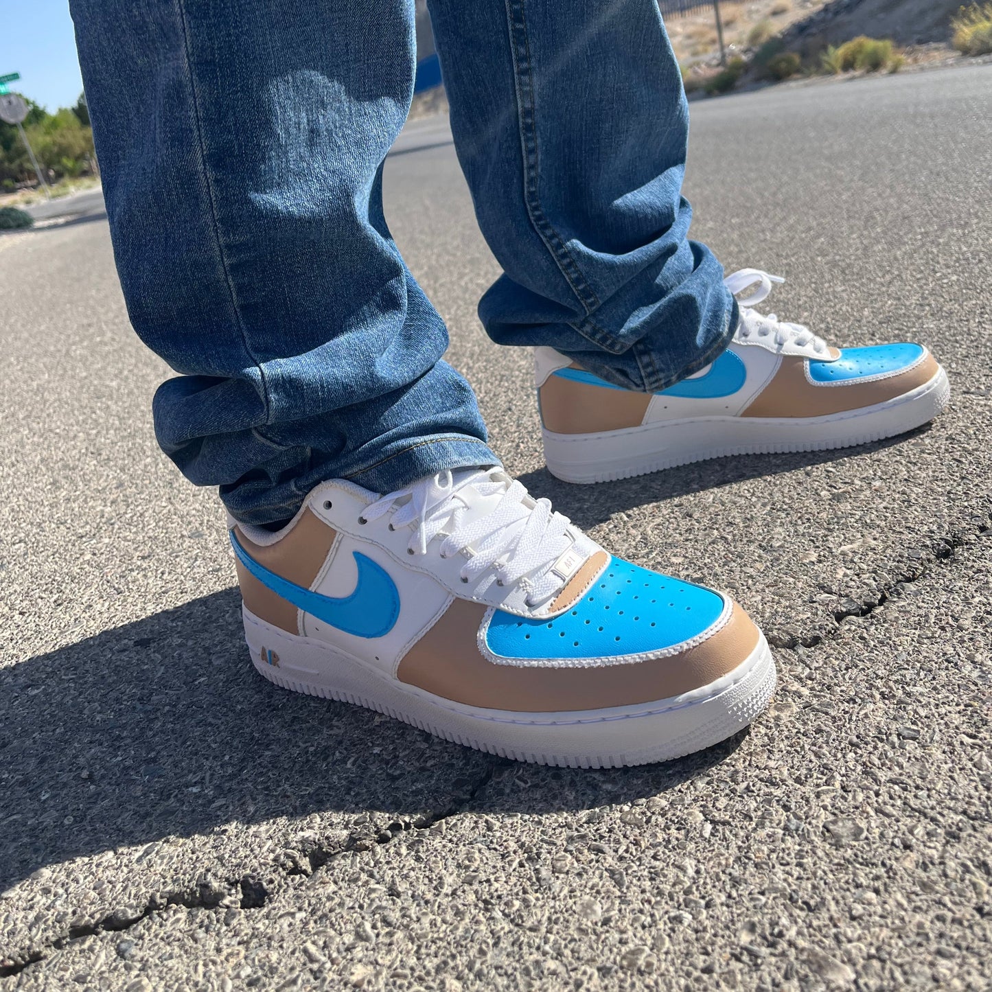 Custom Nike Air Force 1 " DIRTY AQUA "