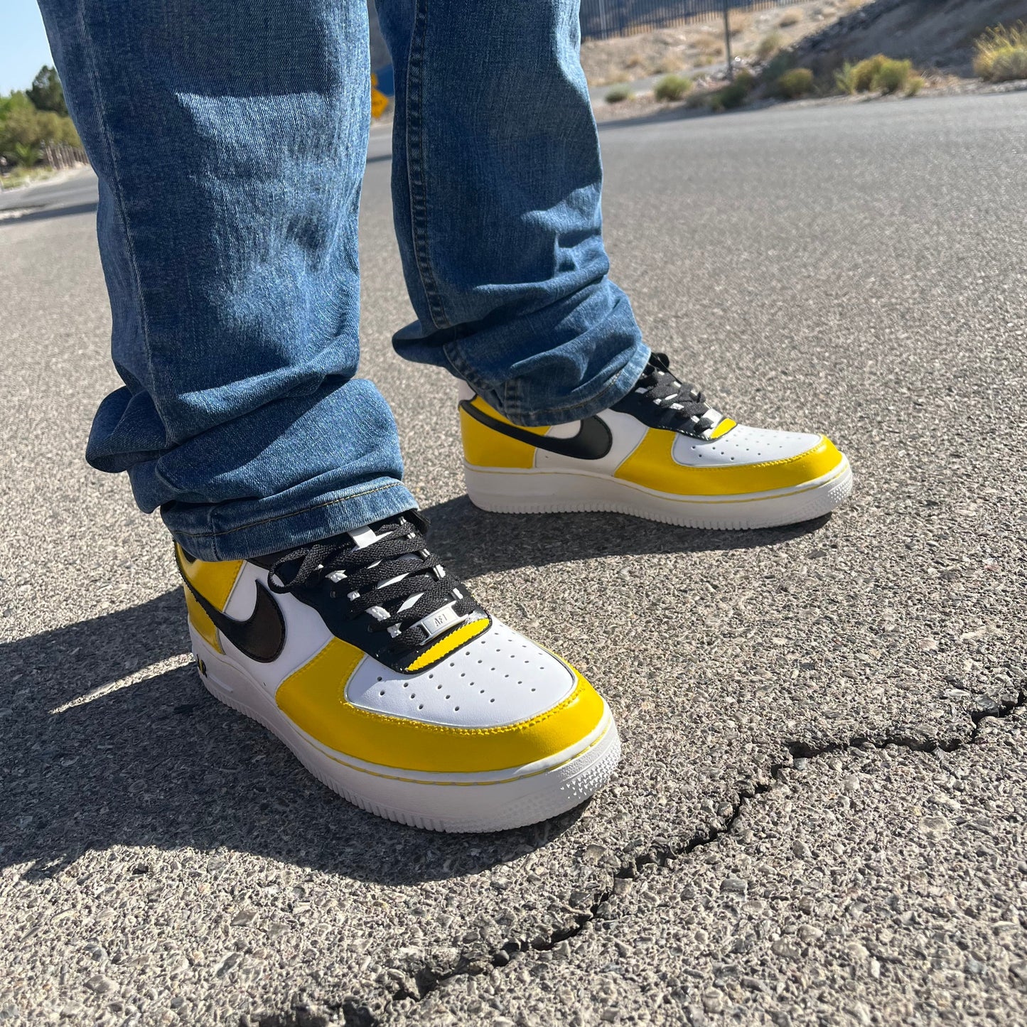 Custom Nike Air Force 1 " BUMBLEBEE "