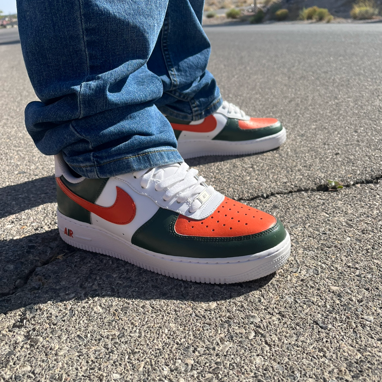 Custom Nike Air Force 1 " TANGERINE "