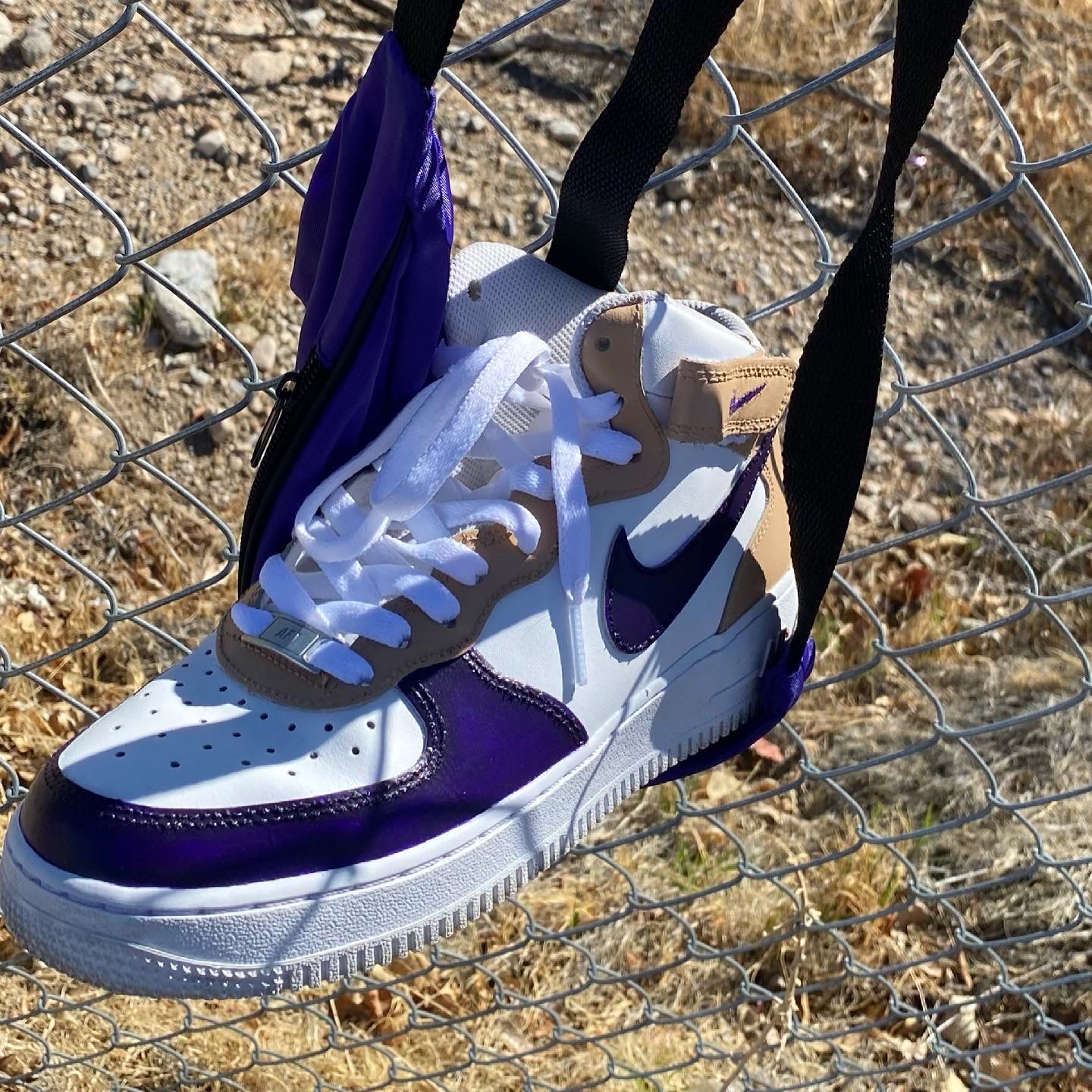 Custom Nike Air Force 1 High Top " PURPLE DESERT "