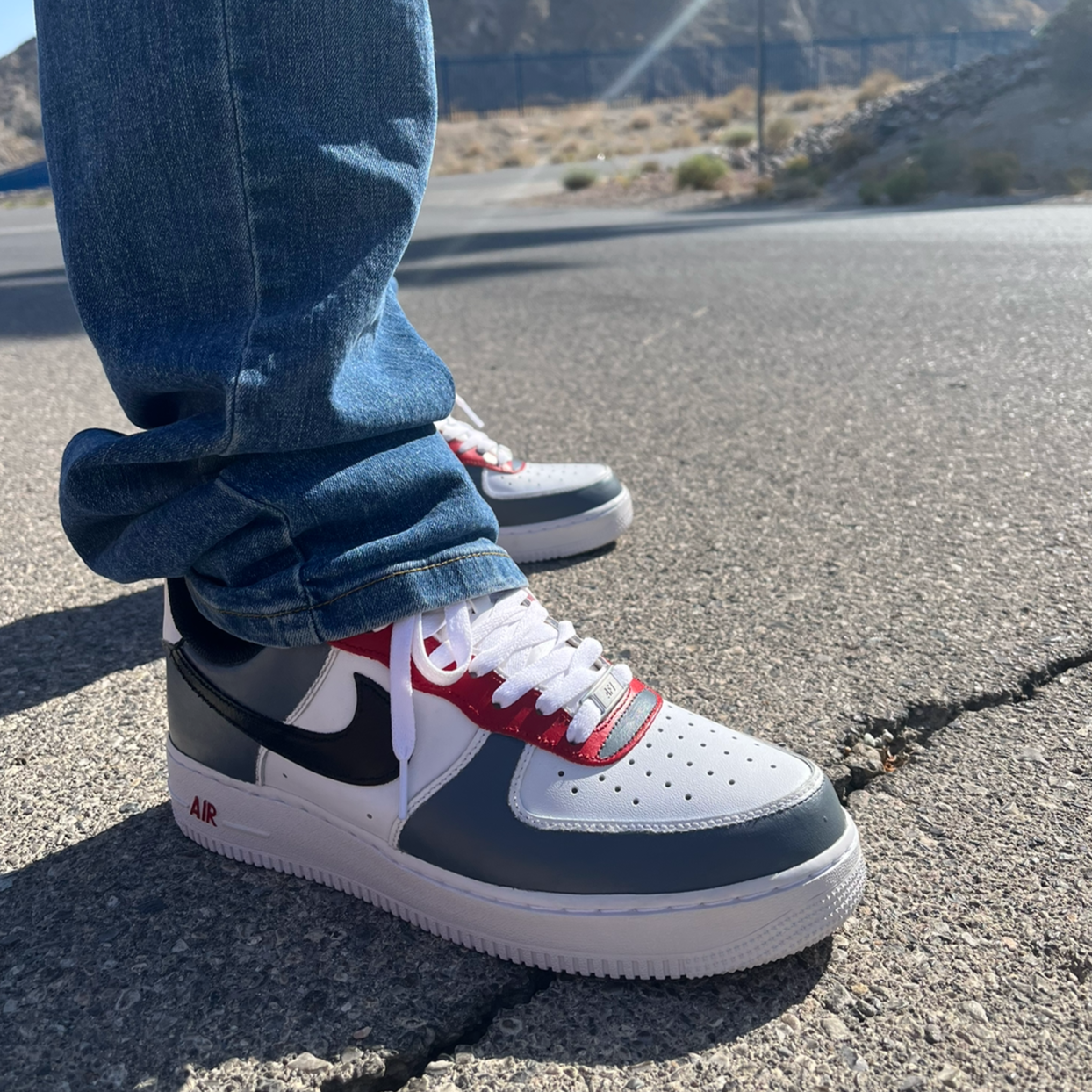 Custom Nike Air Force 1 " BLOOD GREY "